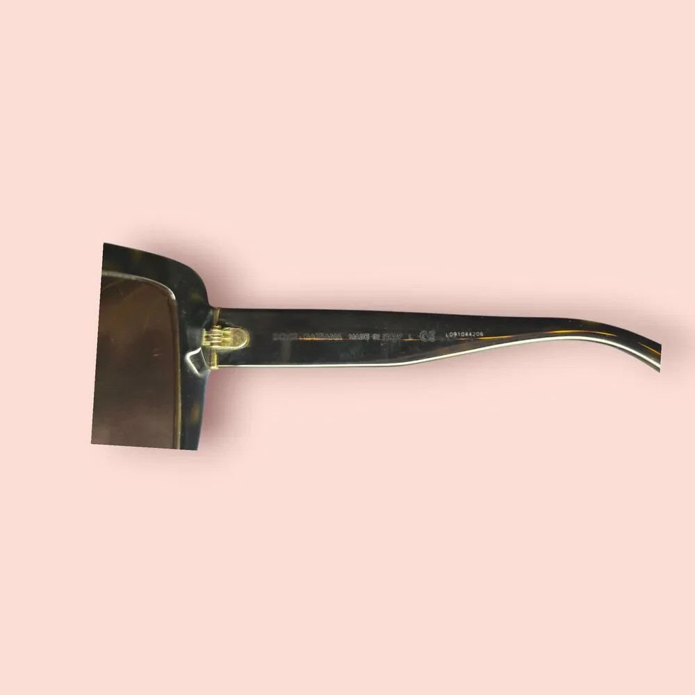 Dolce & Gabbana DG4348 Havana Brown Gradient Acetate Cat Eye Sunglasses Luxury